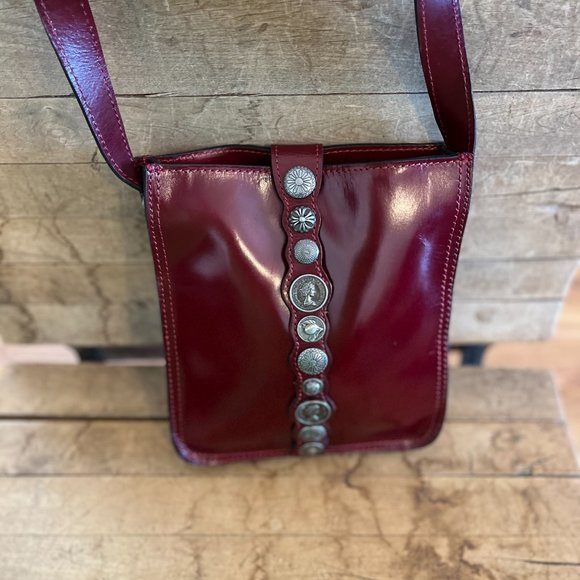 NWT Patricia Nash Italian Leather Venezia Pouch Renaissance Coin Crossbody Bag - Picture 2 of 13